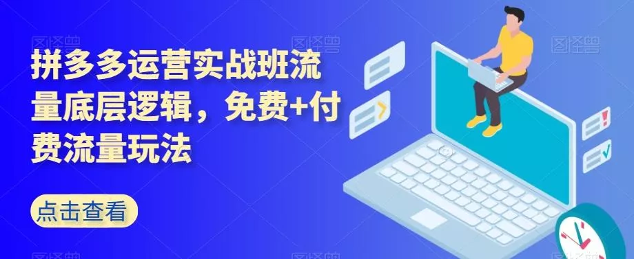 拼多多运营实战班流量底层逻辑,免费+付费流量玩法
